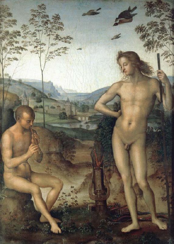 Pietro vannucci called IL perugino Apollo and Marilyn income Ah Sweden oil painting art
